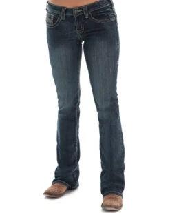 Cowgirl Tuff Women's Dark Wash Don't Fence Me In Jeans -Ariat || Wrangler || FREE PEOPLE Sales Store 2000102000 402 P2