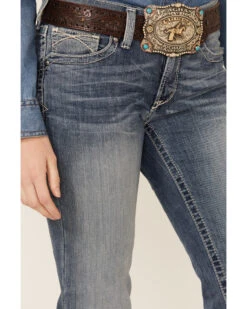 Ariat Women's R.E.A.L. Mid Rise Icon Stackable Straight Leg Riding Jeans 6 Ariat Women's R.E.A.L. Mid Rise Icon Stackable Straight Leg Riding Jeans -Ariat || Wrangler || FREE PEOPLE Sales Store 2000166329 402 P3