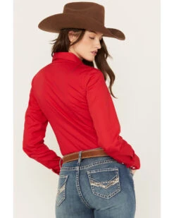 Cinch Women's Solid Red Button-Down Western Shirt 6 Cinch Women's Solid Red Button-Down Western Shirt -Ariat || Wrangler || FREE PEOPLE Sales Store 2000175634 600 P4