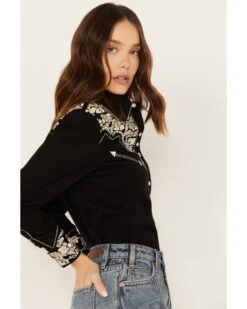 Scully Women's Silver Western Embroidered Shirt