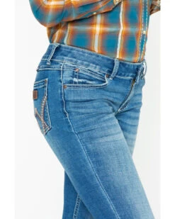 Wrangler Women's Retro Mae Deadwood Light Wash Mid Rise Bootcut Jeans -Ariat || Wrangler || FREE PEOPLE Sales Store 2000269606 400 P4