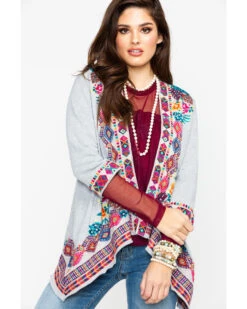 Johnny Was Women's French Terry Cardigan -Ariat || Wrangler || FREE PEOPLE Sales Store 2000277017 070 P1