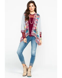 Johnny Was Women's French Terry Cardigan -Ariat || Wrangler || FREE PEOPLE Sales Store 2000277017 070 P6