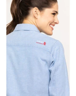 Ariat Women's FR Solid DuraStretch Long Sleeve Snap Work Shirt -Ariat || Wrangler || FREE PEOPLE Sales Store 2000281174 400 P5