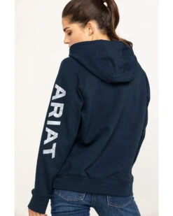 Ariat Women's FR Primo Fleece Logo Hooded Sweatshirt -Ariat || Wrangler || FREE PEOPLE Sales Store 2000281180 410 P2