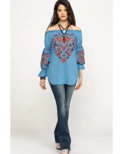 Honey Creek By Scully Women's Avalanche Peasant Blouse -Ariat || Wrangler || FREE PEOPLE Sales Store 2000281312 400 P6