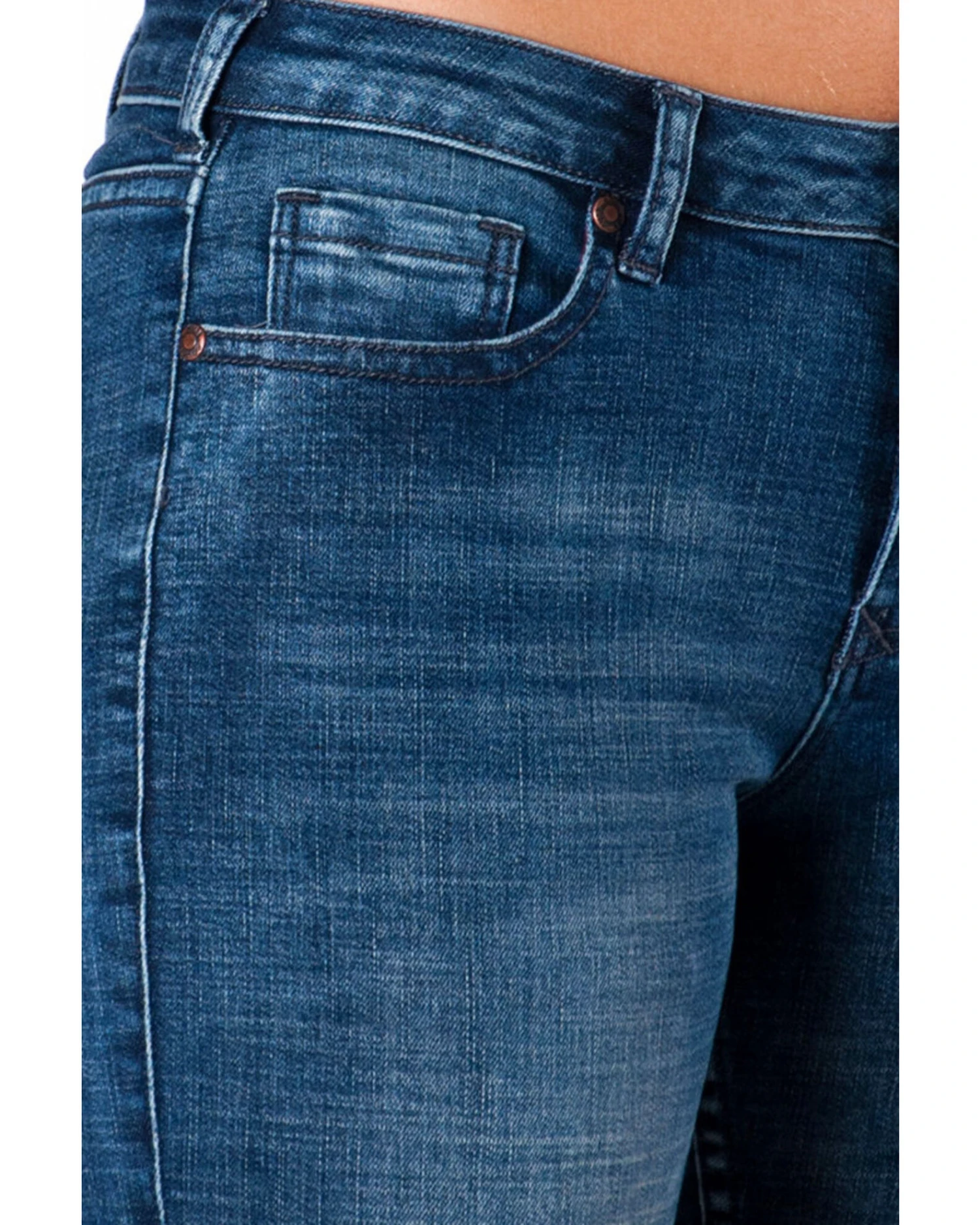 Cowgirl Tuff Women's Medium Wash Natural Waist Trousers 3 Cowgirl Tuff Women's Medium Wash Natural Waist Trousers - Image 3