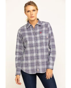 Ariat Women's FR Abigail Plaid Print Long Sleeve Work Shirt -Ariat || Wrangler || FREE PEOPLE Sales Store 2000283795 500 P1