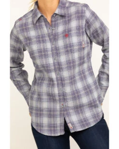 Ariat Women's FR Abigail Plaid Print Long Sleeve Work Shirt -Ariat || Wrangler || FREE PEOPLE Sales Store 2000283795 500 P4