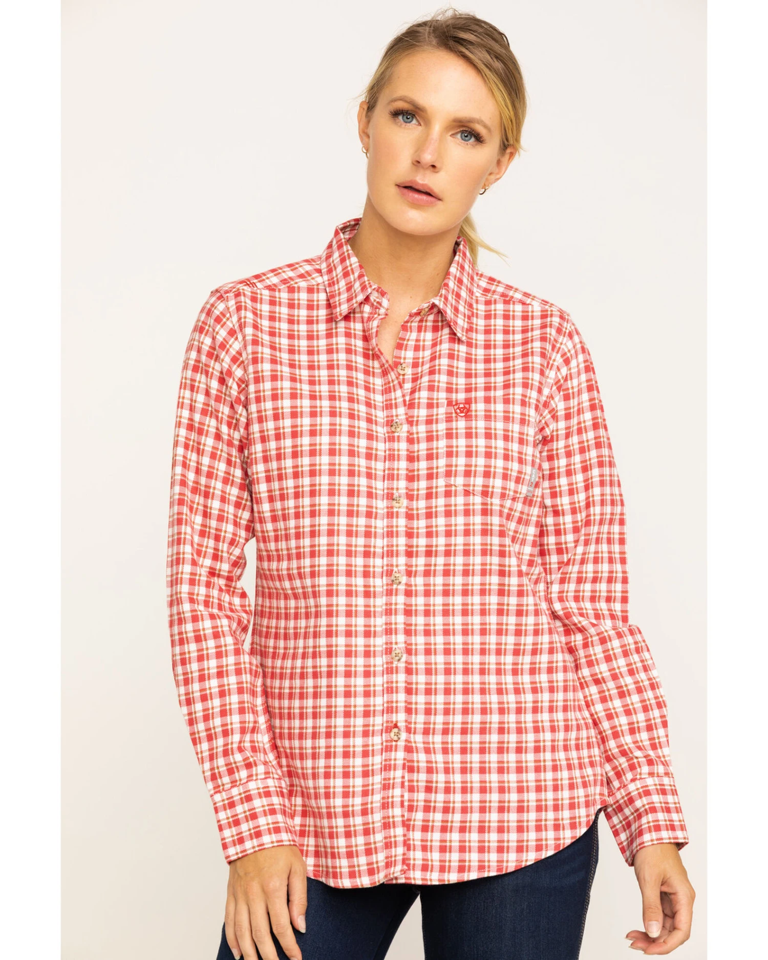 Ariat Women's FR Talitha Plaid Long Sleeve Work Shirt 2 Ariat Women's FR Talitha Plaid Long Sleeve Work Shirt - Image 2