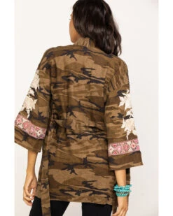 Johnny Was Women's Molly Camo Yuki Trapunto Linen Kimono -Ariat || Wrangler || FREE PEOPLE Sales Store 2000285855 900 P2