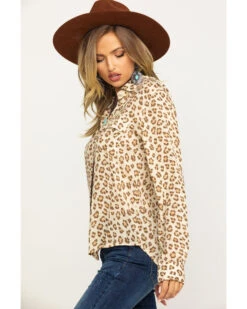 Stetson Women's Brown Leopard Print Button Down Top -Ariat || Wrangler || FREE PEOPLE Sales Store 2000286934 200 P3
