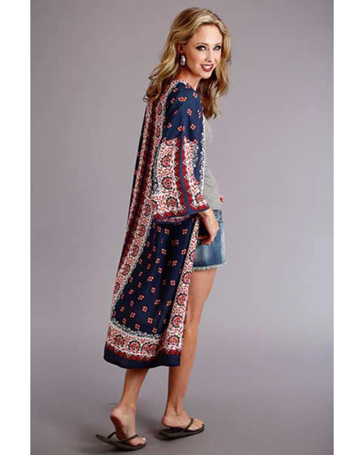 Stetson Women's Bandana Scarf Kimono 3 Stetson Women's Bandana Scarf Kimono - Image 3