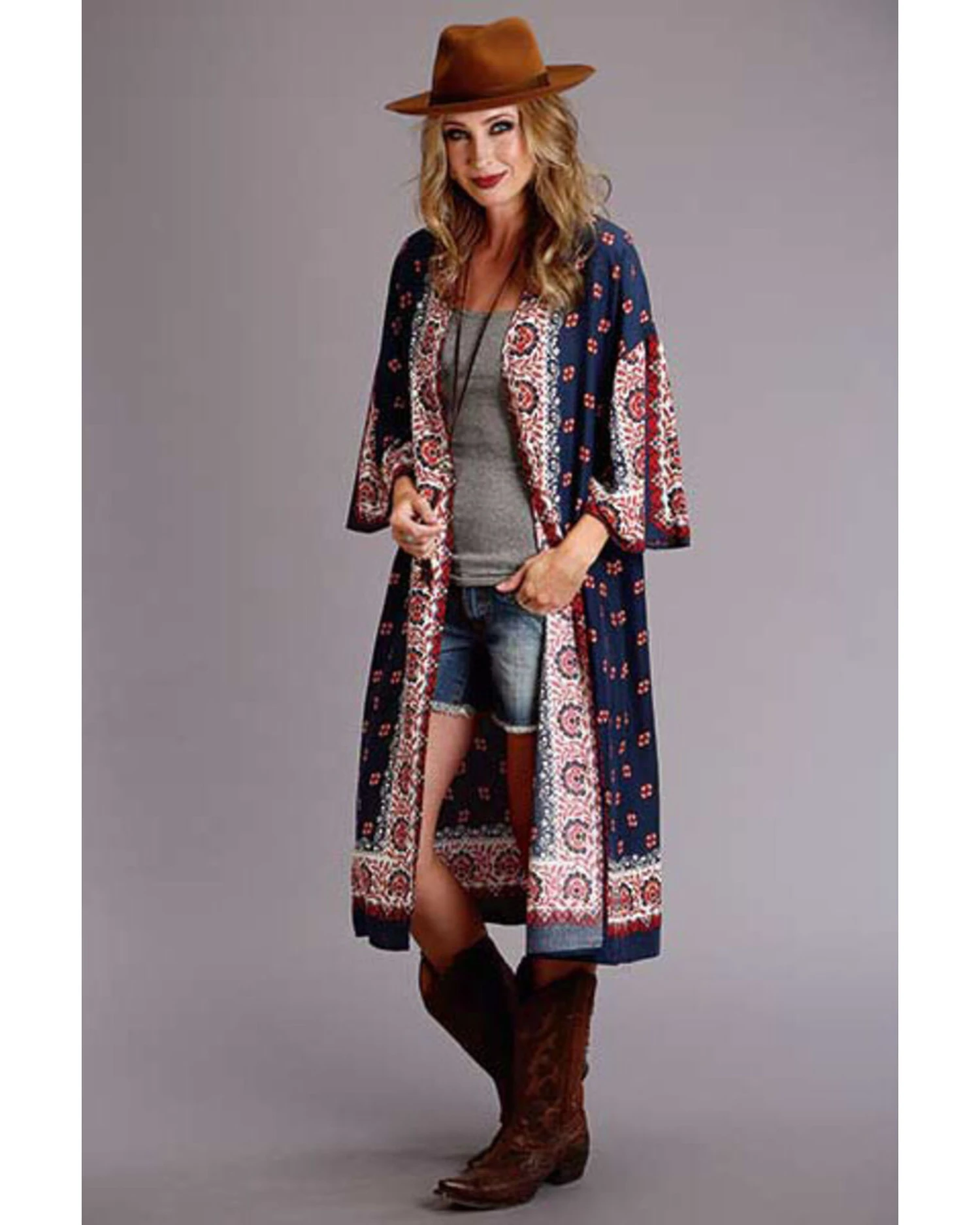 Stetson Women's Bandana Scarf Kimono 1 Stetson Women's Bandana Scarf Kimono