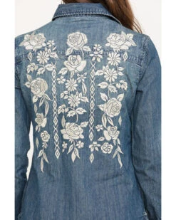 Stetson Women's Floral Embroidered Denim Long Sleeve Pearl Snap Western Shirt 9 Stetson Women's Floral Embroidered Denim Long Sleeve Pearl Snap Western Shirt -Ariat || Wrangler || FREE PEOPLE Sales Store 2000290554 400 P4