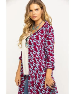 Roper Women's Stampede Print Kimono -Ariat || Wrangler || FREE PEOPLE Sales Store 2000290562 900 P3