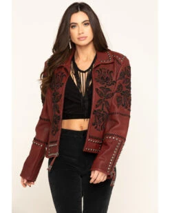 Double D Ranch Women's Oxblood Tasajulillo Jacket 9 Double D Ranch Women's Oxblood Tasajulillo Jacket -Ariat || Wrangler || FREE PEOPLE Sales Store 2000291257 600 P1