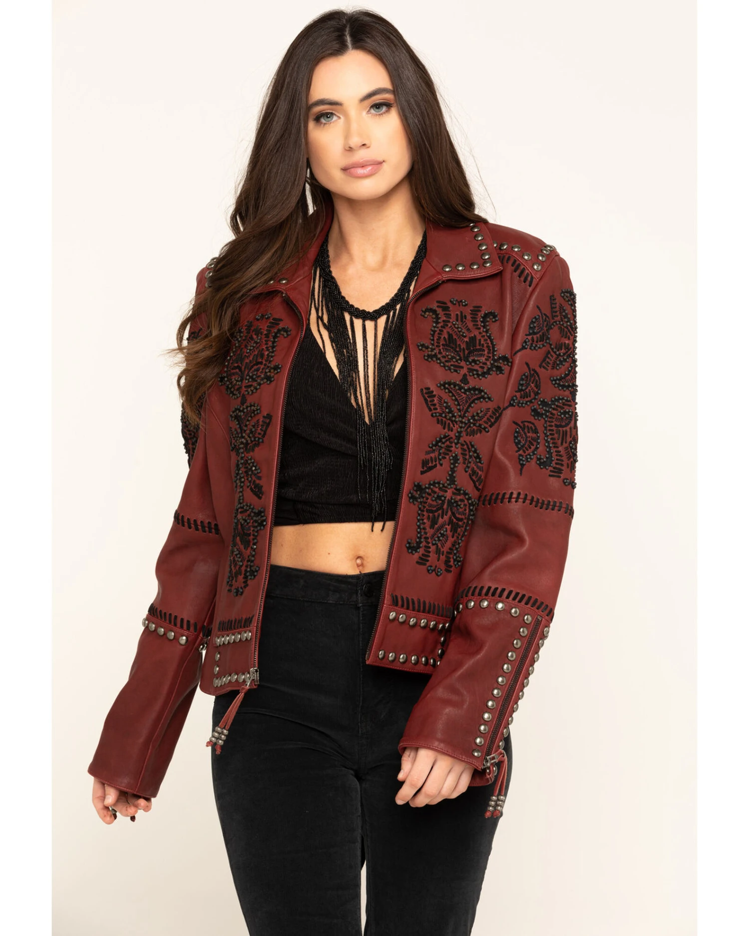 Double D Ranch Women's Oxblood Tasajulillo Jacket 4 Double D Ranch Women's Oxblood Tasajulillo Jacket - Image 4