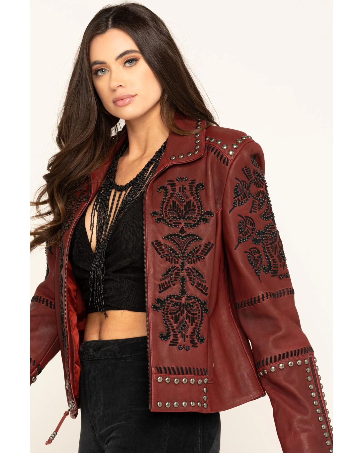 Double D Ranch Women's Oxblood Tasajulillo Jacket 3 Double D Ranch Women's Oxblood Tasajulillo Jacket - Image 3