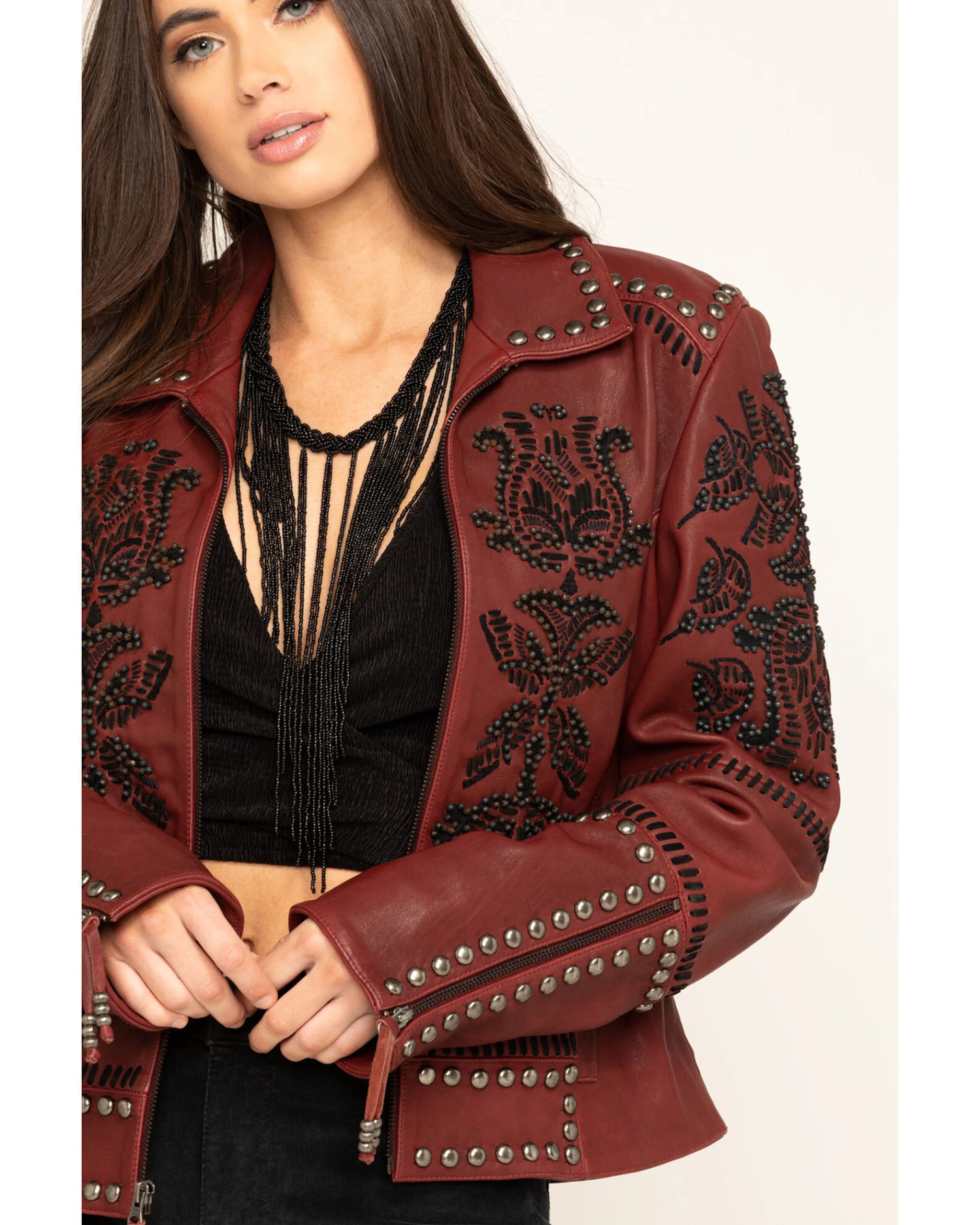 Double D Ranch Women's Oxblood Tasajulillo Jacket 2 Double D Ranch Women's Oxblood Tasajulillo Jacket - Image 2