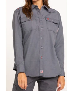 Ariat Women's FR Featherlight Long Sleeve Work Shirt -Ariat || Wrangler || FREE PEOPLE Sales Store 2000294407 020 P4