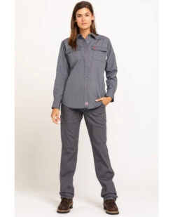 Ariat Women's FR Featherlight Long Sleeve Work Shirt -Ariat || Wrangler || FREE PEOPLE Sales Store 2000294407 020 P6