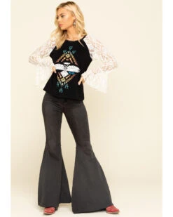 Free People Women's High Rise Dark Wash Just Float On Flare Jeans -Ariat || Wrangler || FREE PEOPLE Sales Store 2000309730 001 P1