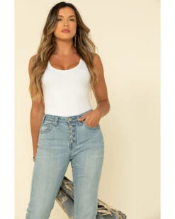 Rock & Roll Denim Women's Button Bandana Hem Trousers -Ariat || Wrangler || FREE PEOPLE Sales Store 2000313373 400 P2