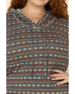 White Label By Panhandle Women's Southwestern Stripe Hoodie Tee - Plus 9 White Label By Panhandle Women's Southwestern Stripe Hoodie Tee - Plus -Ariat || Wrangler || FREE PEOPLE Sales Store 2000323355 900 P3