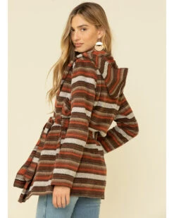 Cripple Creek Women's Orange Striped Blanket Wrap Jacket -Ariat || Wrangler || FREE PEOPLE Sales Store 2000327628 800 P2