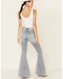 Rock & Roll Denim Women's Frayed Hem Bell Bottom Jeans -Ariat || Wrangler || FREE PEOPLE Sales Store 2000333632 450 P3