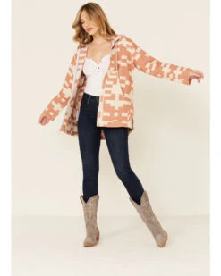 Pendleton Women's Sierra Mixed Pattern Oversized Zip Hooded Jacket -Ariat || Wrangler || FREE PEOPLE Sales Store 2000335400 103 P2