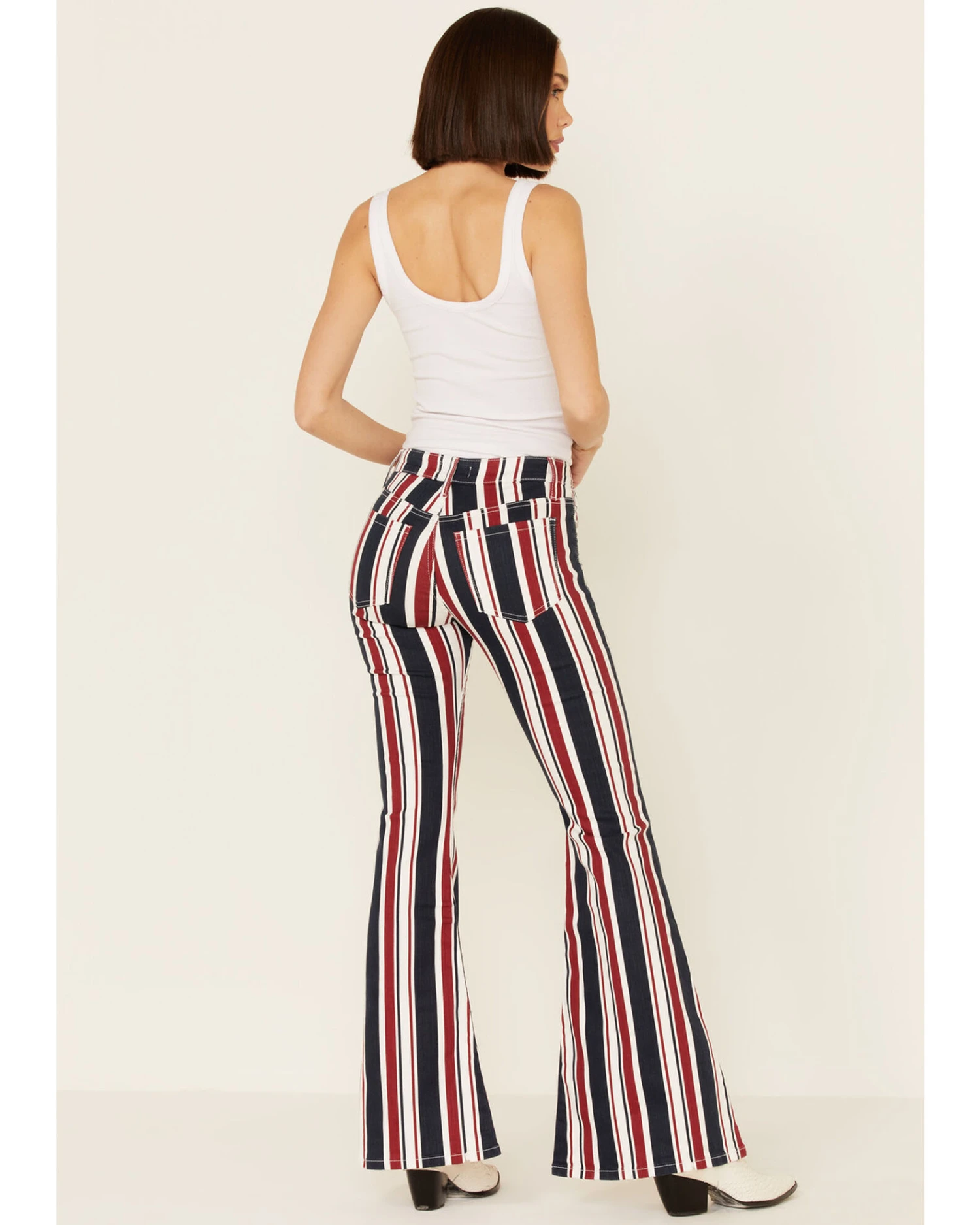 Shyanne Women's American Stripe Flare Leg Jeans 3 Shyanne Women's American Stripe Flare Leg Jeans - Image 3