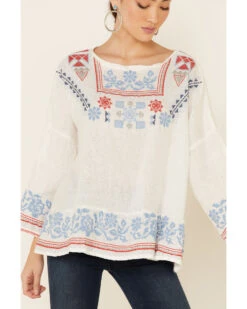 Johnny Was Women's Mateo Embroidered Gauze Long Sleeve Top -Ariat || Wrangler || FREE PEOPLE Sales Store 2000339047 100 P3