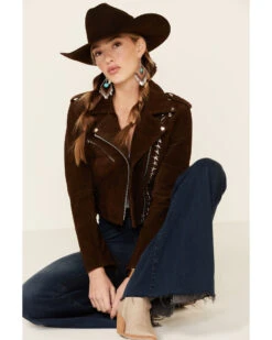 Understated Leather Women's Tan Paris Texas Star Studded Jacket -Ariat || Wrangler || FREE PEOPLE Sales Store 2000339332 280 P1