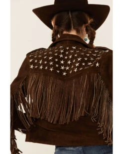 Understated Leather Women's Tan Paris Texas Star Studded Jacket -Ariat || Wrangler || FREE PEOPLE Sales Store 2000339332 280 P5