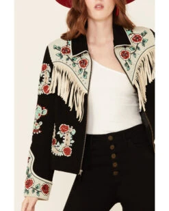 Double D Ranch Women's Cowgirl Queen Zip-Front Suede Jacket