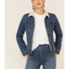 Wrangler Women's Sherpa-lined Denim Trucker Jacket