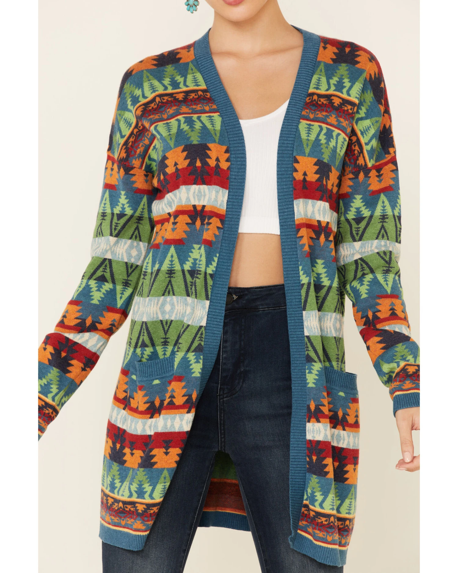 Tasha Polizzi Women's Southwestern Print Cardigan 5 Tasha Polizzi Women's Southwestern Print Cardigan - Image 5