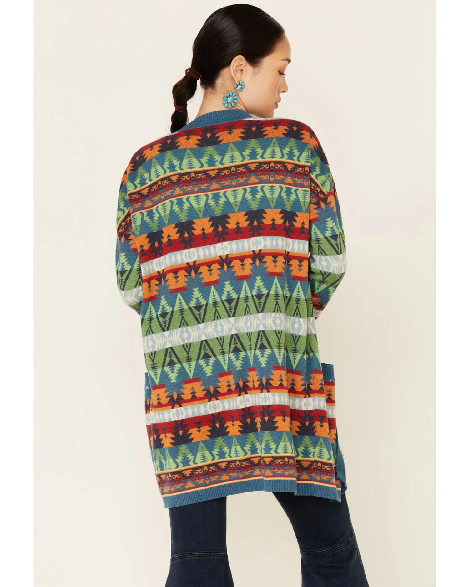 Tasha Polizzi Women's Southwestern Print Cardigan 2 Tasha Polizzi Women's Southwestern Print Cardigan - Image 2