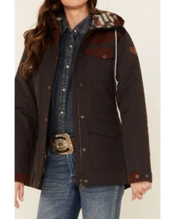 Cinch Women's Color Block Hooded Storm Flap Barn Coat 7 Cinch Women's Color Block Hooded Storm Flap Barn Coat -Ariat || Wrangler || FREE PEOPLE Sales Store 2000342156 022 P3