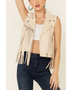 Understated Leather Women's Leather Peace Zip-Front Vest -Ariat || Wrangler || FREE PEOPLE Sales Store 2000344481 110 P3