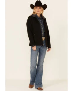 Powder River Outfitters Women's Solid Honeycomb Performance Zip-Front Jacket