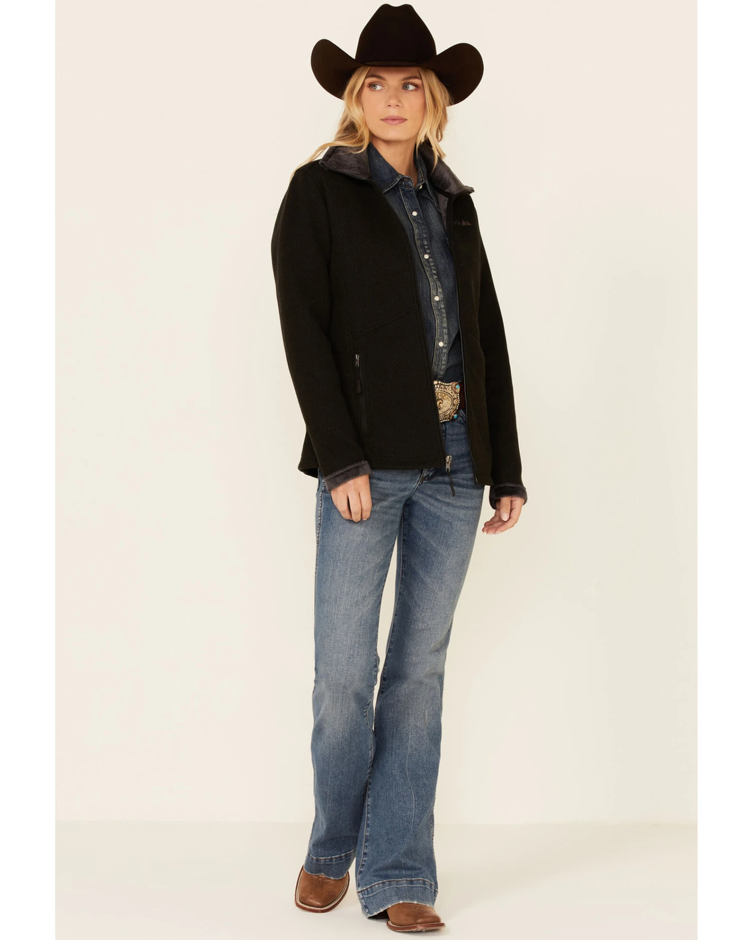 Powder River Outfitters Women's Solid Honeycomb Performance Zip-Front Jacket 1 Powder River Outfitters Women's Solid Honeycomb Performance Zip-Front Jacket