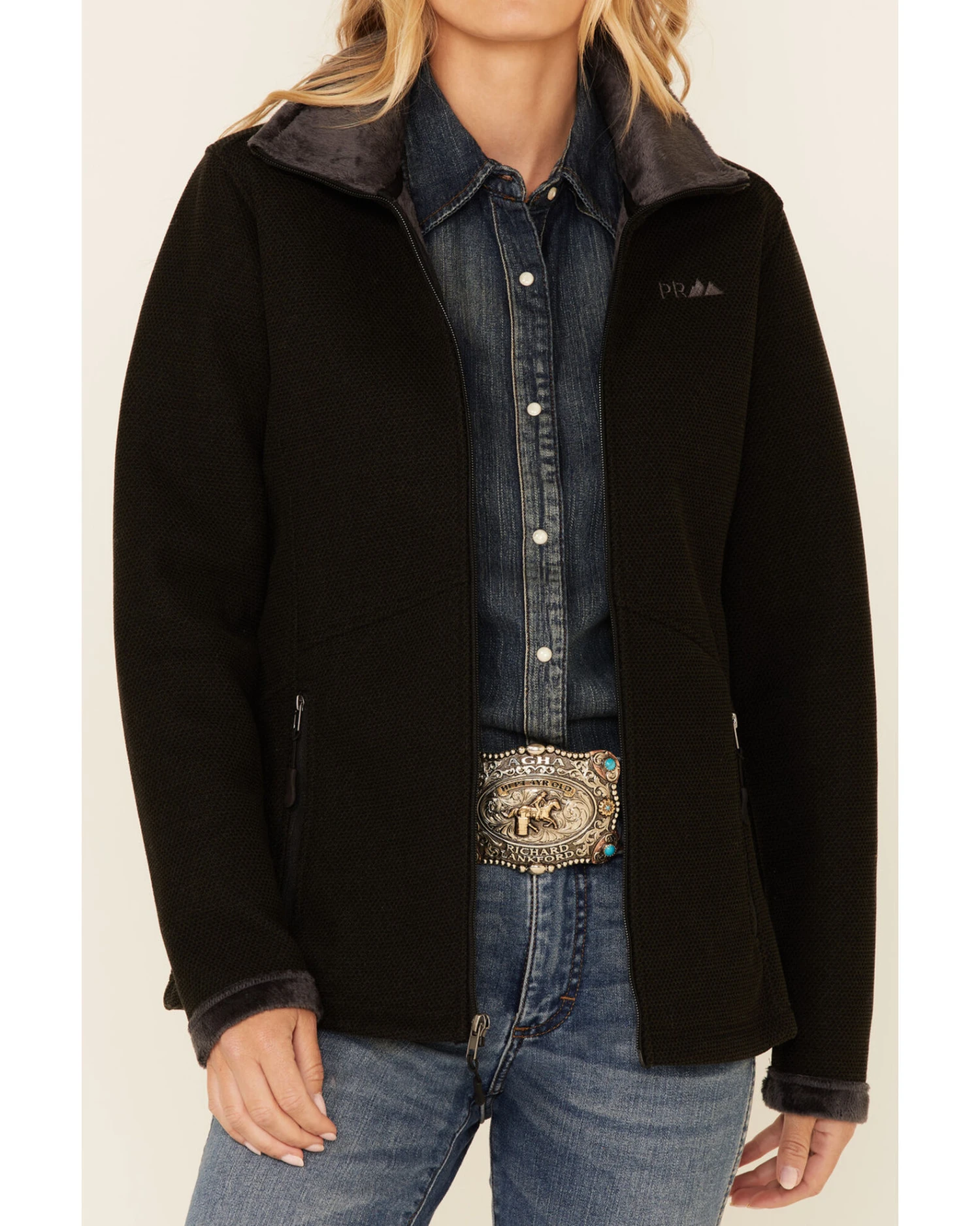 Powder River Outfitters Women's Solid Honeycomb Performance Zip-Front Jacket 4 Powder River Outfitters Women's Solid Honeycomb Performance Zip-Front Jacket - Image 4