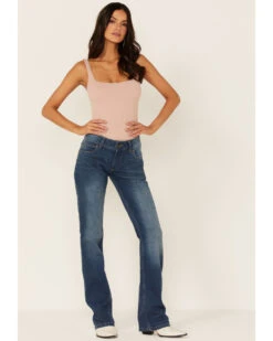 Wrangler Retro Women's Mae Nadia Light-Wash Stretch Bootcut Jeans 6 Wrangler Retro Women's Mae Nadia Light-Wash Stretch Bootcut Jeans -Ariat || Wrangler || FREE PEOPLE Sales Store 2000346643 400 P1