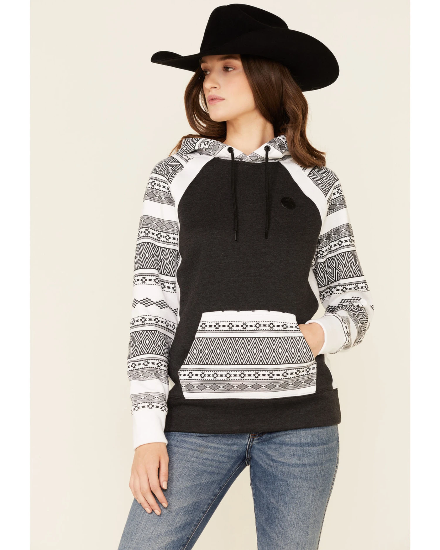 Hooey Women's Southwestern Contrast Hoodie 1 Hooey Women's Southwestern Contrast Hoodie