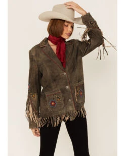 Double D Ranchwear Women's Frontiersan Colter Leather Jacket -Ariat || Wrangler || FREE PEOPLE Sales Store 2000347587 200 P1