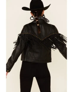 Understated Leather Women's Motive Eyelet Snap-Front Leather Jacket -Ariat || Wrangler || FREE PEOPLE Sales Store 2000349985 001 P4