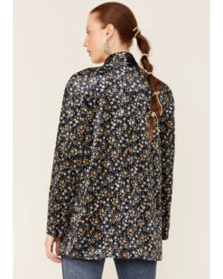 Molly Bracken Women's Ditsy Floral Print Stretch Velvet Open Front Blazer -Ariat || Wrangler || FREE PEOPLE Sales Store 2000350175 001 P4